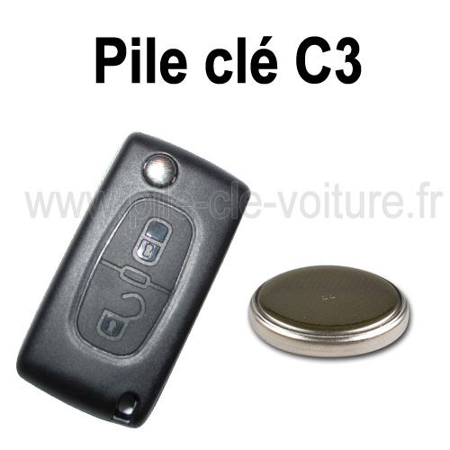 Pile pour clé C3 - Citroën - changement de la pile de télécommande
