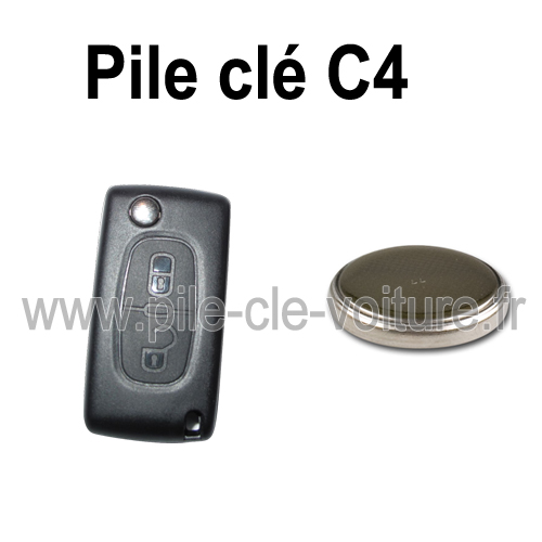 Pile pour clé C4 2 - Citroën  - changement de la pile de télécommande