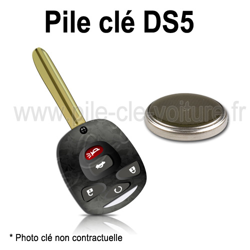 Pile pour clé DS5 - Citroën - changement de la pile de télécommande