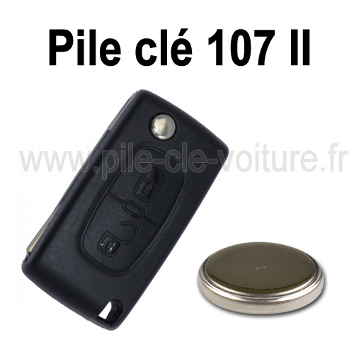 Pile pour clé 107 2 - Peugeot - changement de la pile de télécommande