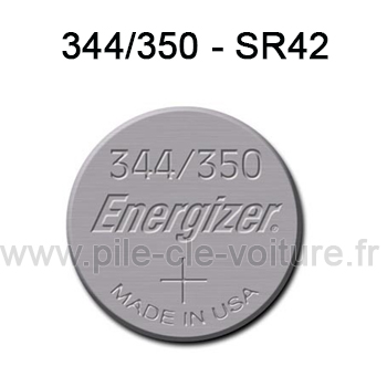 Pile 344/350 - SR42 - Oxyde d'argent 1,55V - Energizer