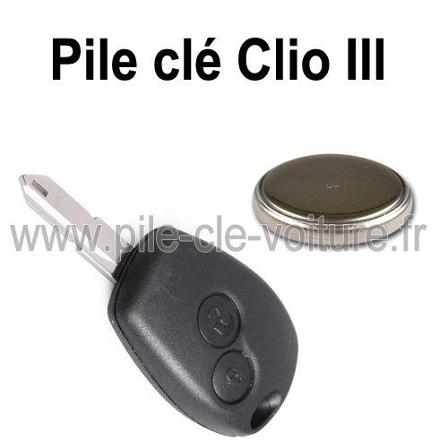 Pile pour clé Clio 3 - Renault - changement de la pile de télécommande