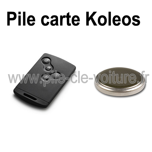 Pile pour carte Koléos - Renault - changement de la pile de télécommande