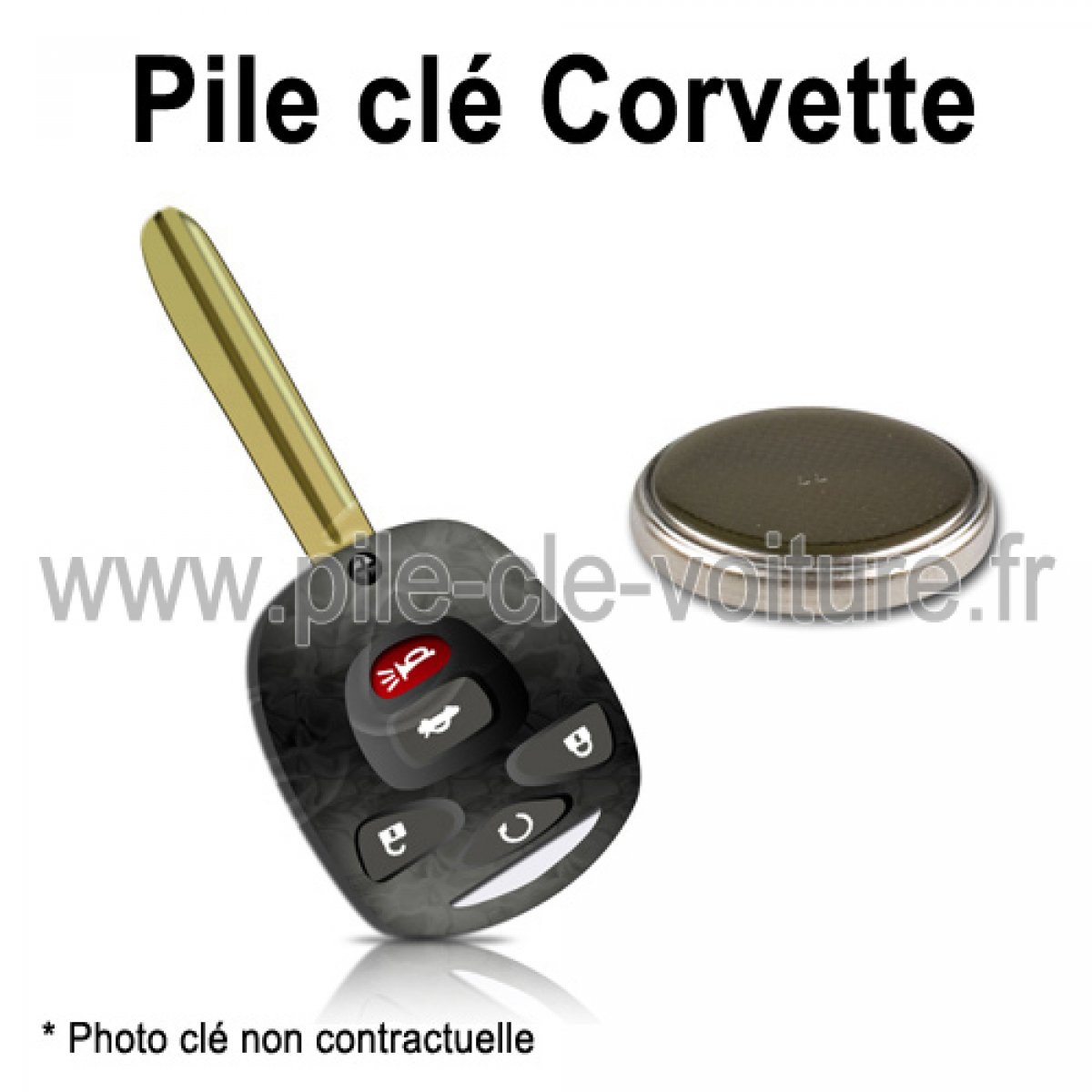 Pile pour clé Corvette - Chevrolet - changement de la pile de