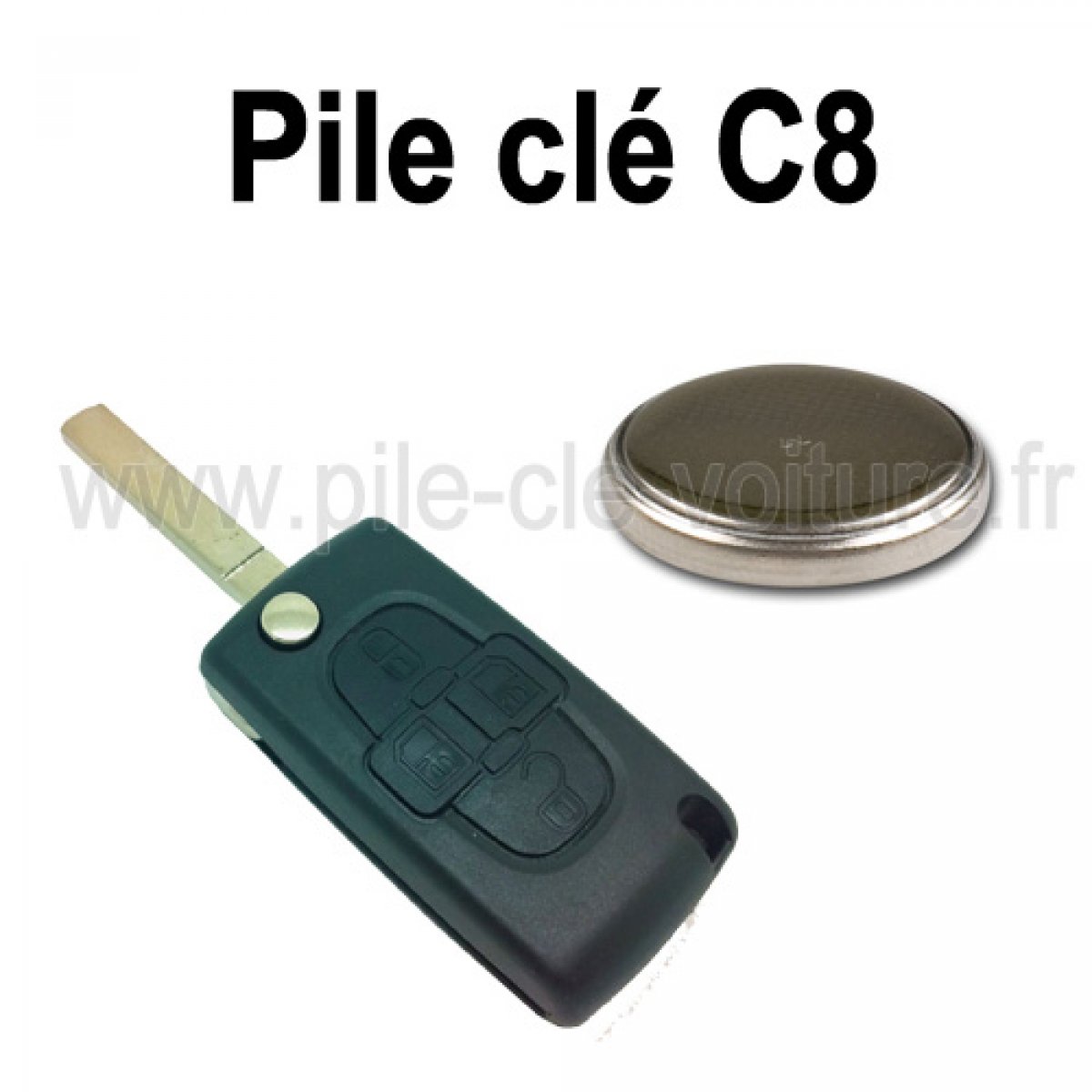 Pile pour clé C3 2 - Citroën - changement de la pile de télécommande