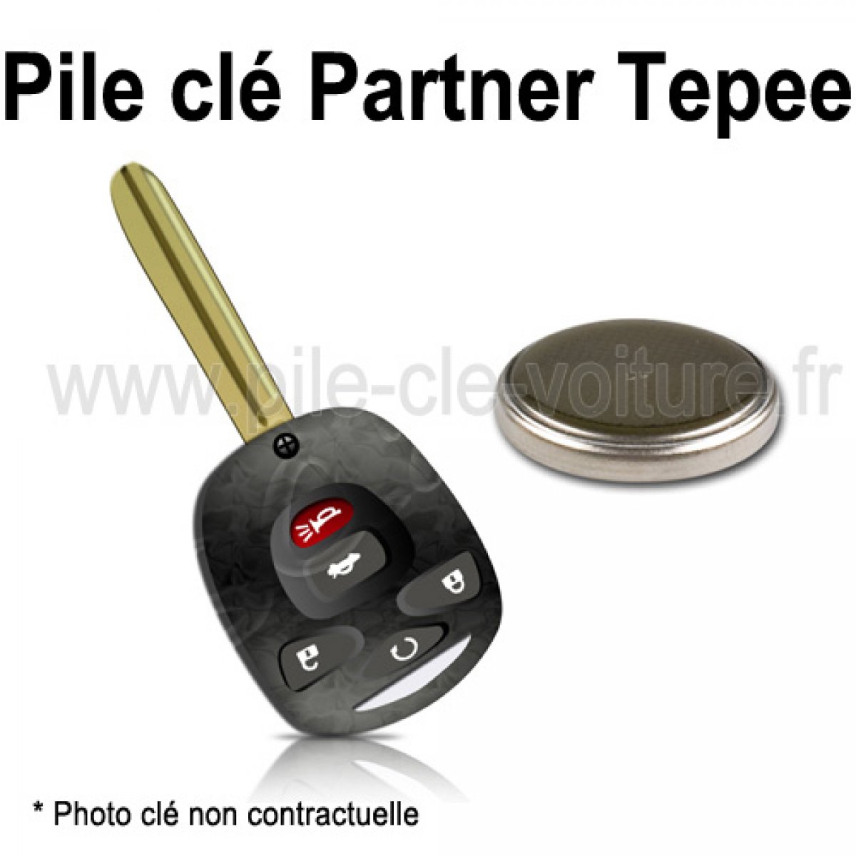Pile pour clé Partner Tepee - Peugeot - changement de la pile de