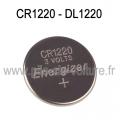 CR1220 - Pile pour clé / télécommande CR1220 Lithium 3V