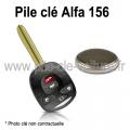 Pile pour clé 156 - Alfa Romeo - changement de la pile de télécommande