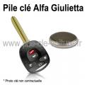 Pile pour clé Giulietta - Alfa Romeo - changement de la pile de télécommande