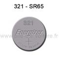 Pile 321 - SR65 - Oxyde d'argent 1,55V - Energizer
