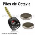 Piles pour clé Octavia 1 ( 2 boutons) - Skoda - changement des piles de télécommande