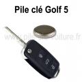 Pile pour clé Golf 5 - Volkswagen - changement de la pile de télécommande