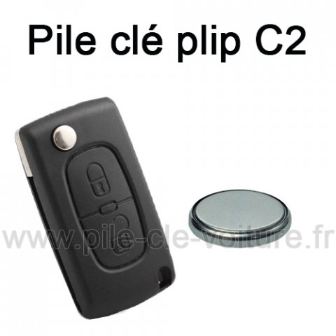 Pile pour clé C2 - Citroën - changement de la pile de télécommande
