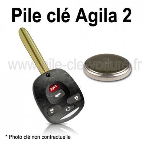 Pile pour clé Agila 2 - Opel - changement de la pile de télécommande