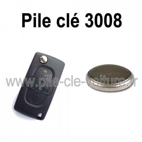 Pile pour clé 3008 - Peugeot - changement de la pile de télécommande