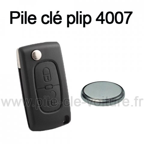 Pile pour clé plip 4007 - Peugeot - changement de la pile de télécommande
