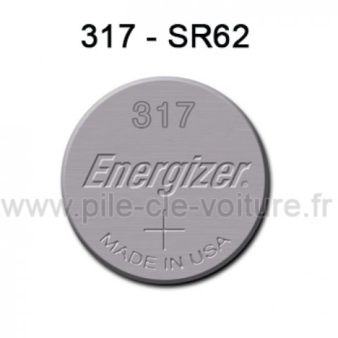 Pile 317 - SR62 - Oxyde d'argent 1,55V - Energizer