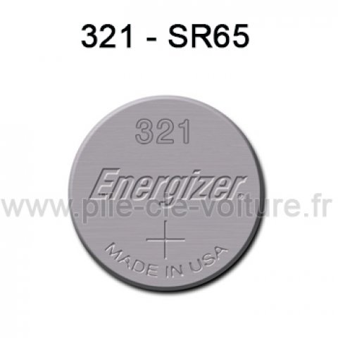 Pile 321 - SR65 - Oxyde d'argent 1,55V - Energizer