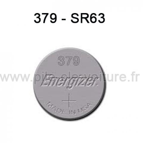 Pile 379 - SR63 - Oxyde d'argent 1,55V - Energizer