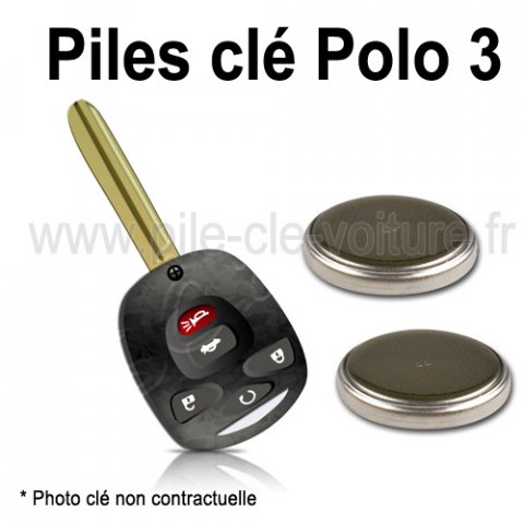Piles pour clé Polo 3 - Volkswagen - changement des piles de télécommande